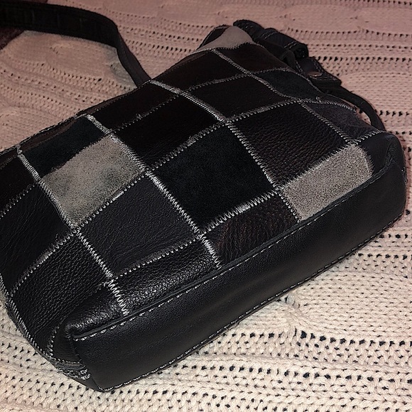 Lucky Brand Leather shoulder Bag Messenger Crossbody Satchel Saddle - Picture 3 of 12